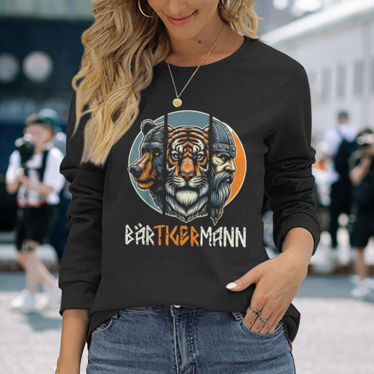 Bärtigermanniking Beard Full Beard Tiger Man Langarmshirts Geschenke für Sie