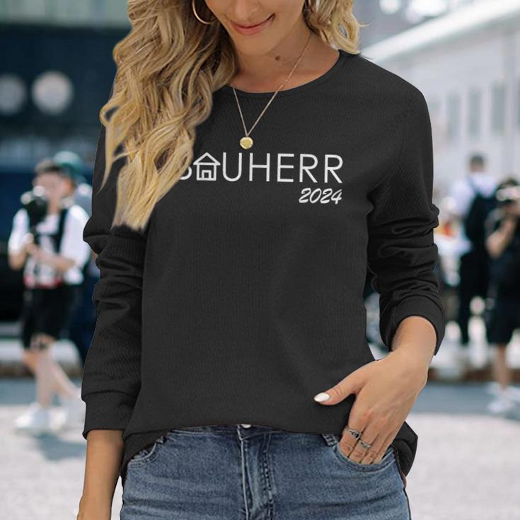 Bauherr's Hausbau Neubau Bauherr Los Gehts 2024 Langarmshirts Geschenke für Sie