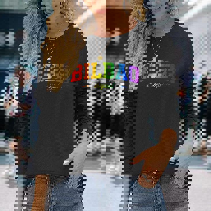 Bilbao Deporte Lgbtqai Souvenir Paísasco Camiseta de manga larga Regalos para ella