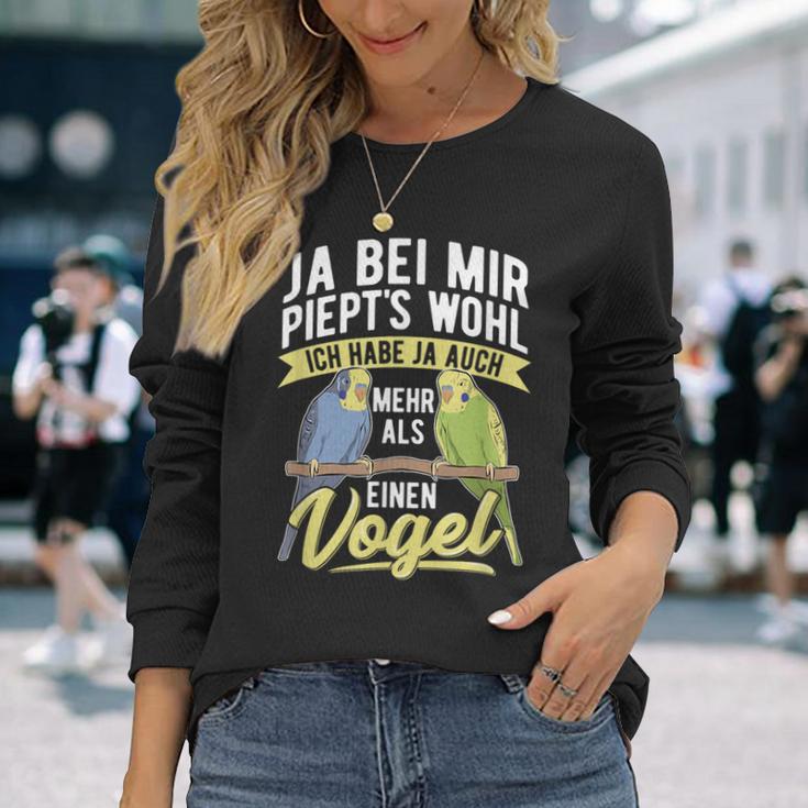 Budgie Ja Bei Mir Piept's Bird Langarmshirts Geschenke für Sie