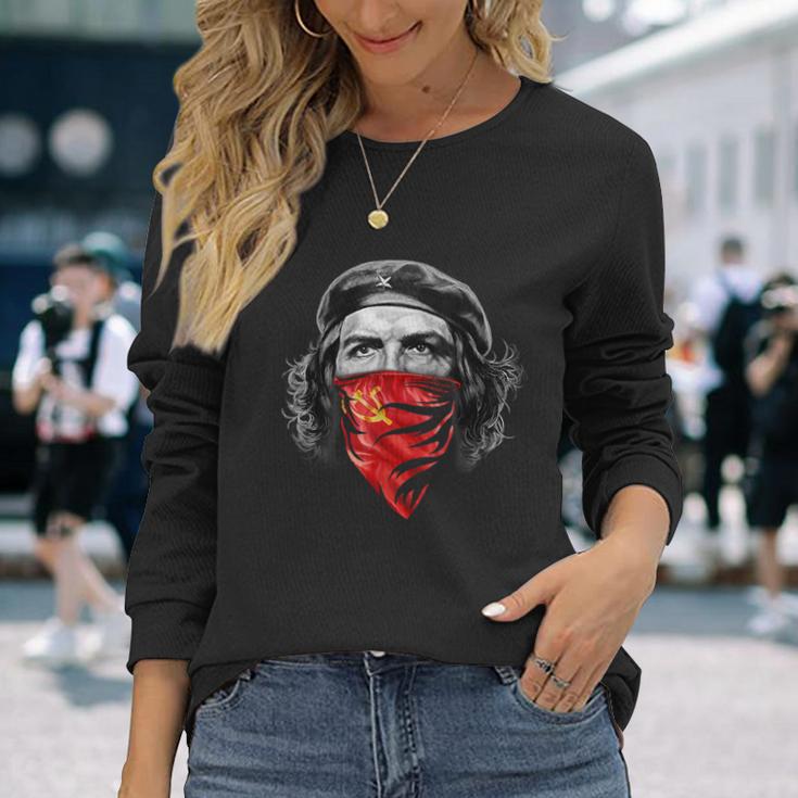 Che Guevara W Soviet Hammer And Sickle Red Bandana Langarmshirts Geschenke für Sie