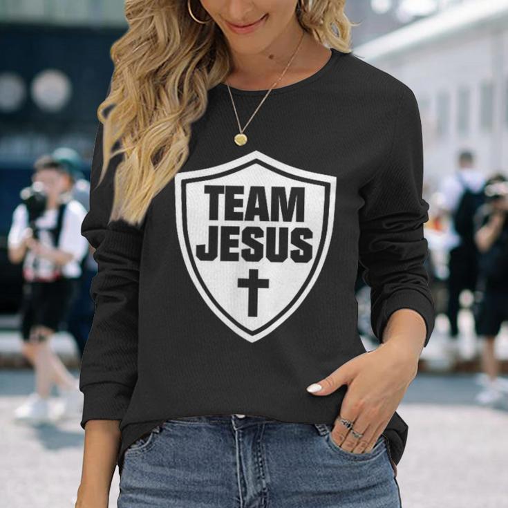 Christliches Team Jesus Mit Kreuz Langarmshirts Geschenke für Sie