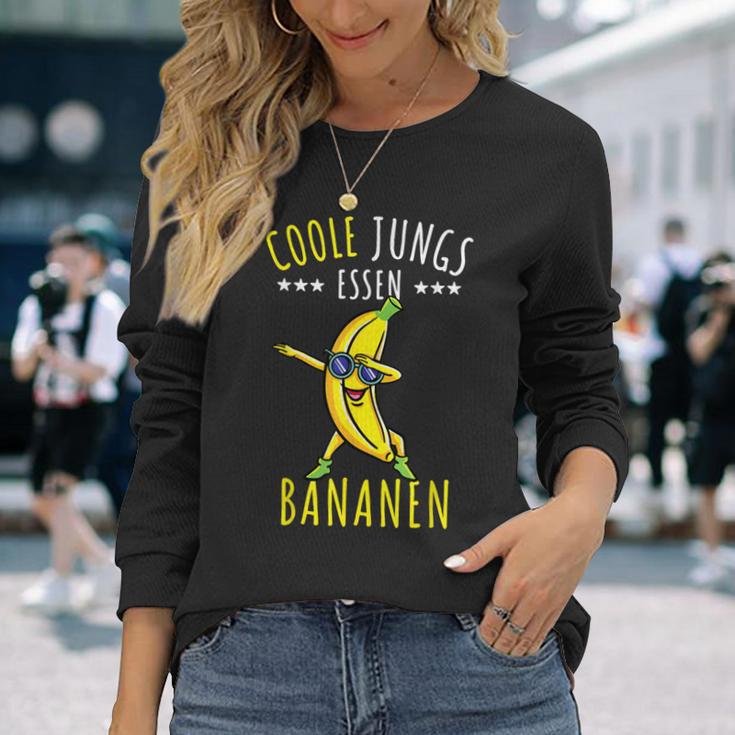 Coole Jungs Essen Bananen Langarmshirts Geschenke für Sie