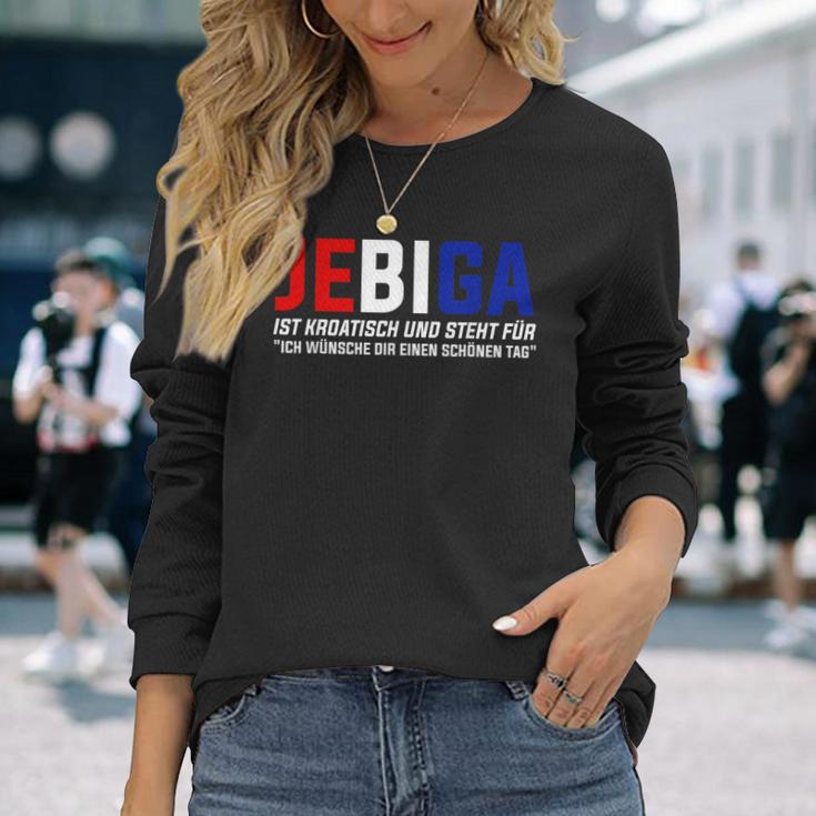 Croatian Jebiga Croatia Balkan Croatian Croatian Langarmshirts Geschenke für Sie