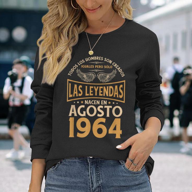 Cumpleaños Hombre Regalos Las Leyendas Agosto 1964 Camiseta de manga larga Regalos para ella
