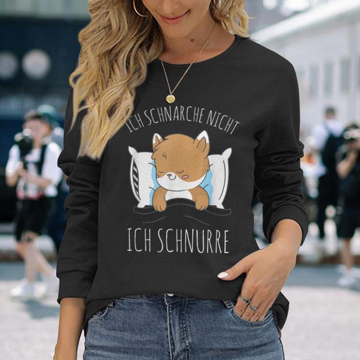 Cute Cat Pyjamas Ich Schnarche Nicht Ich Schnurre Langarmshirts Geschenke für Sie