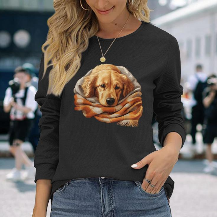 Cute Dog Official Sleep Golden Retriever Dog Langarmshirts Geschenke für Sie