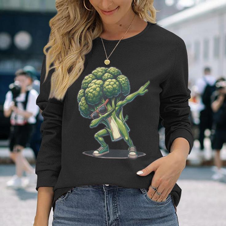 Dab Broccoli Dancing Dabbing Broccoliegetable Langarmshirts Geschenke für Sie