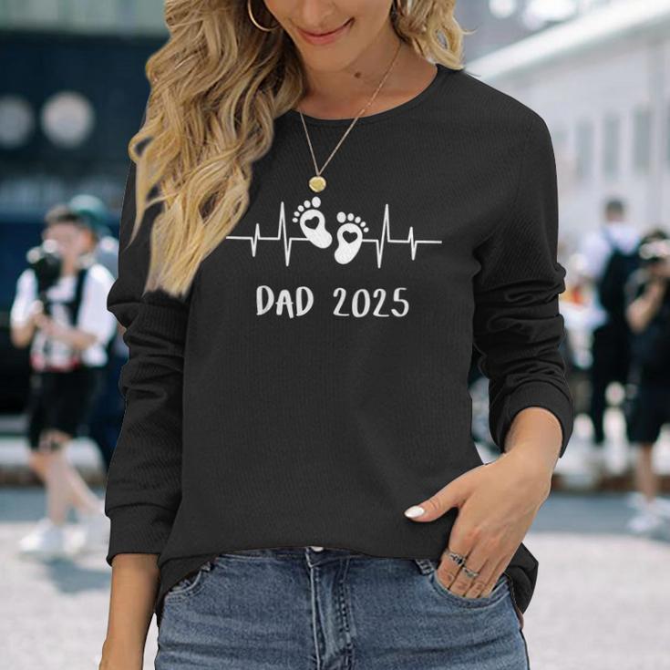 Dad 2025 Papa Herzschlag Das Daddyatertag Langarmshirts Geschenke für Sie