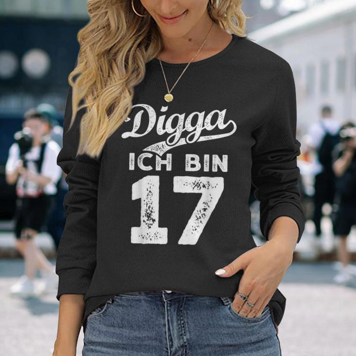 Digga Ich Bin 17 Jahre 17Th Birthday Langarmshirts Geschenke für Sie