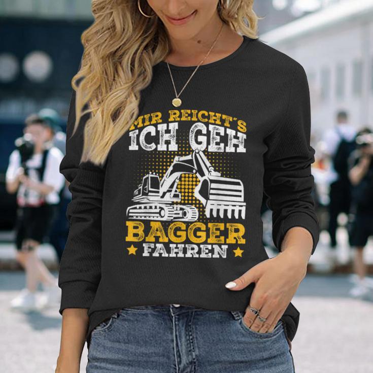 Digger Driver Sayings Excavator Idea Langarmshirts Geschenke für Sie