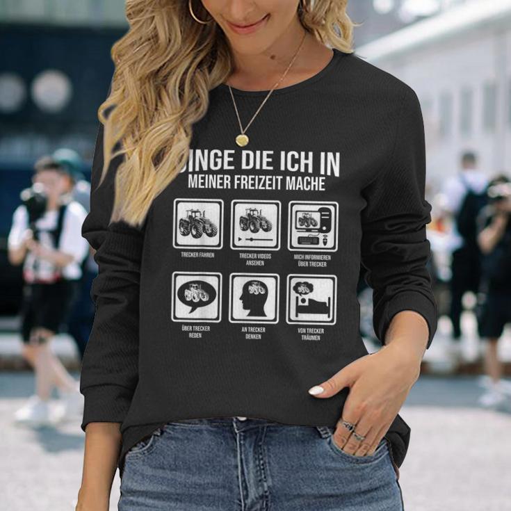 Dinge Die Ich In Meiner Freizeit Mache Tractor Langarmshirts Geschenke für Sie