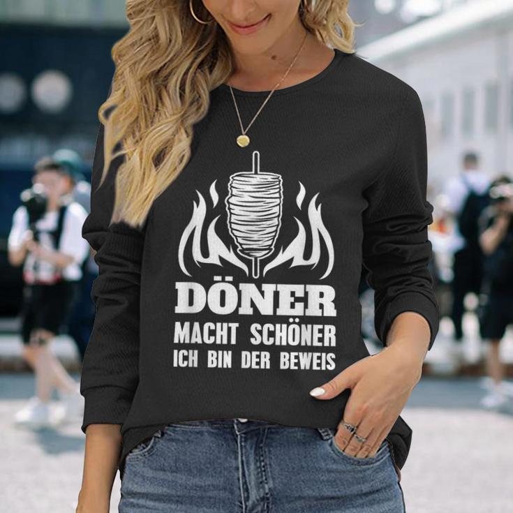 Doner Macht Schöner Ich Bin Der Beweis Kebab Snack Langarmshirts Geschenke für Sie