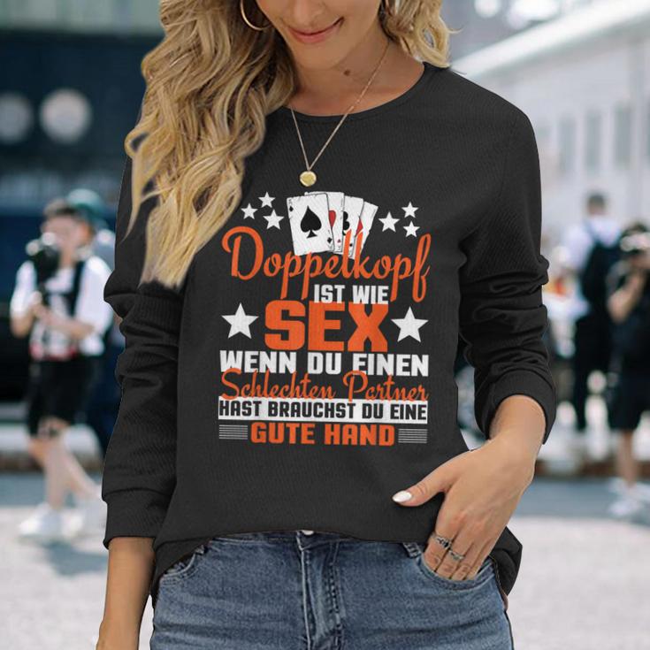 Doppelkopf Doppelkopf Ist Wie Sex Langarmshirts Geschenke für Sie