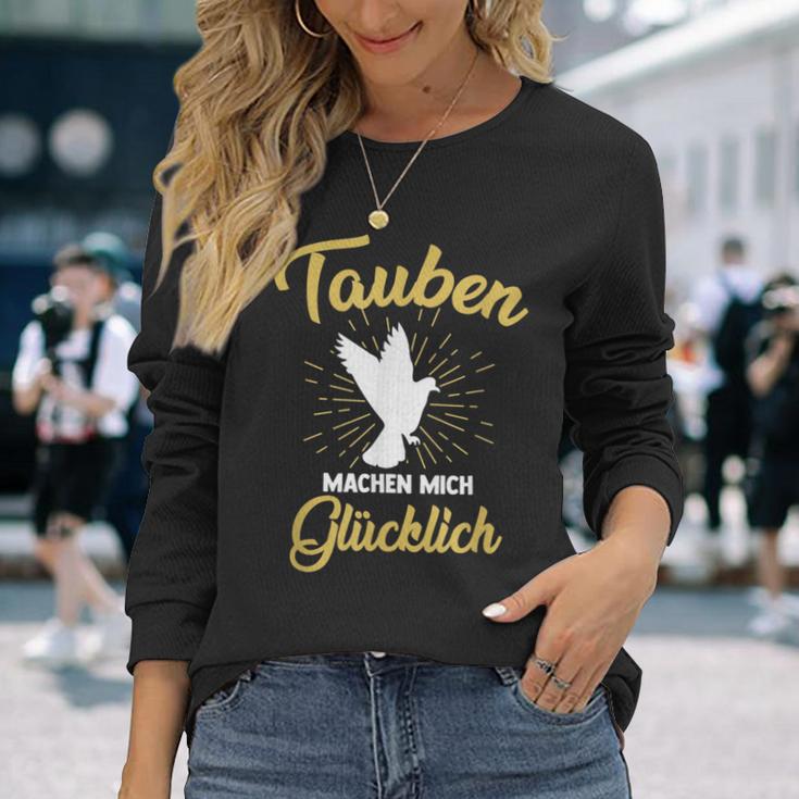 Doves Make Mich Glücklich Pigeonbreeder Langarmshirts Geschenke für Sie