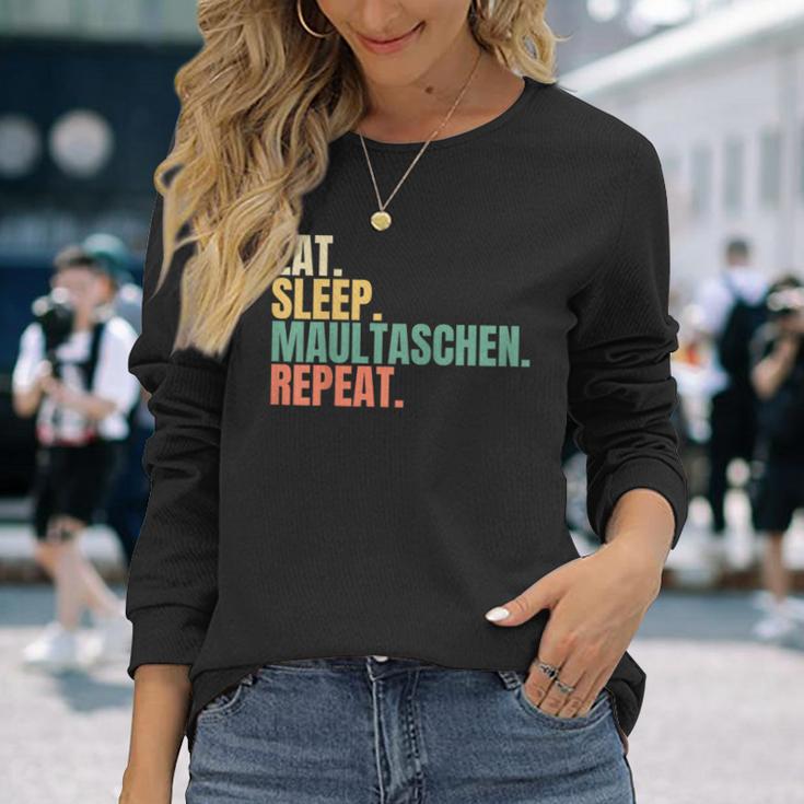 Eat Sleep Muzzle Repeat Langarmshirts Geschenke für Sie