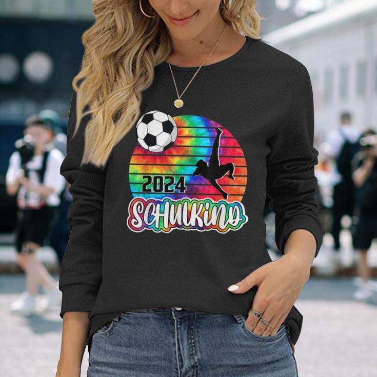 Einschulung Schulkind 2024 School Cone Boy Football Tie Dye Langarmshirts Geschenke für Sie