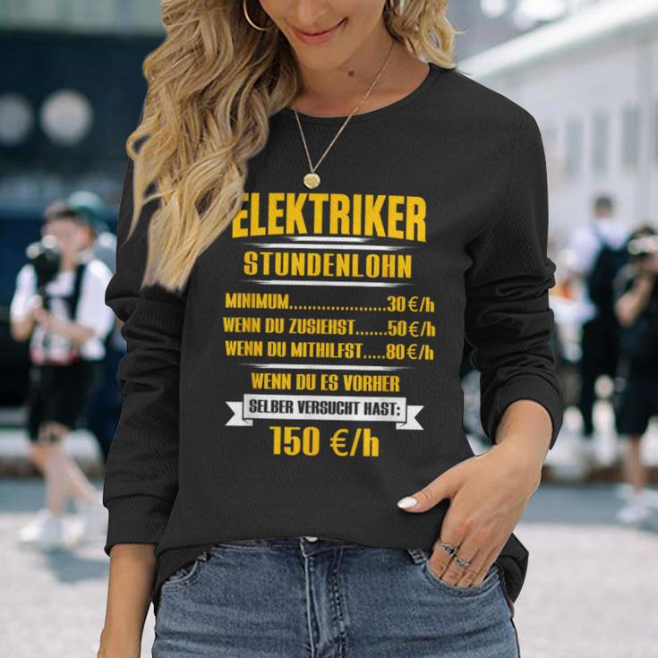 Elektriker Stundenlohn Stundensatz Langarmshirts Geschenke für Sie