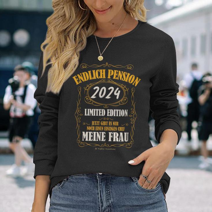 Endlich Pension 2024 Beamter Nur Noch Ein Chef Meine Frau Langarmshirts Geschenke für Sie