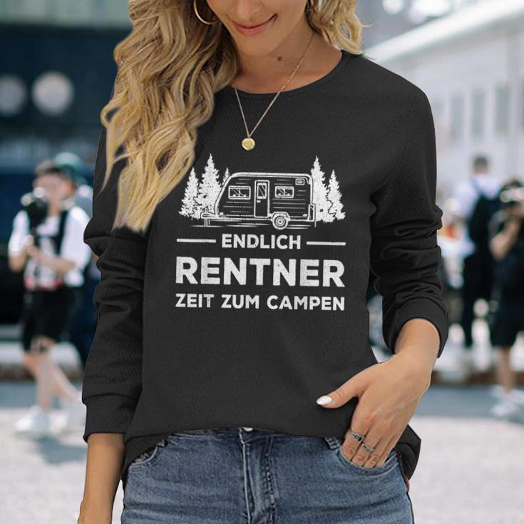 Endlich Rentner Zeit Zum CampingRetirement Camping Langarmshirts Geschenke für Sie