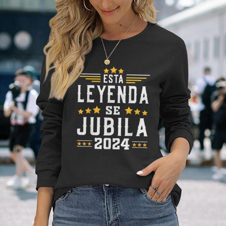 Esta Leyenda Se Jubila 2024 Regalo Original Jubilación 2024 Camiseta de manga larga Regalos para ella