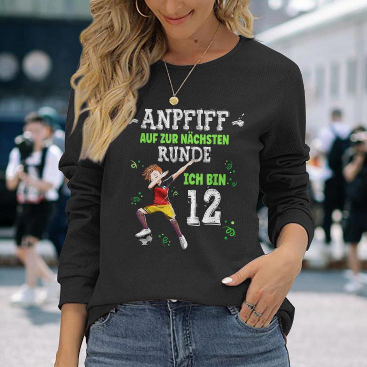 Football Dabbing Boy 12Th Birthday Ich Bin 12 Jahre Langarmshirts Geschenke für Sie