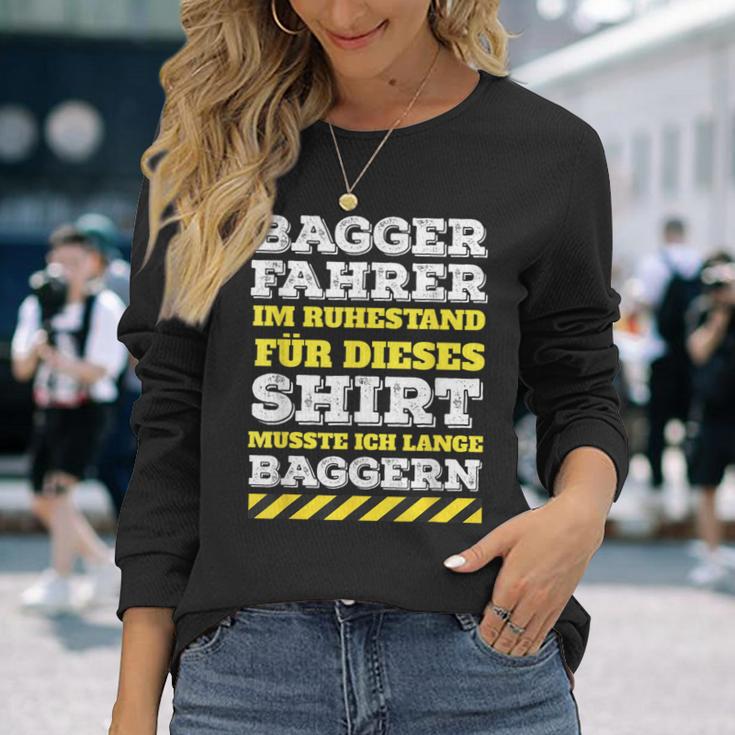 Digger Driver Digger Driver Digger Retirement Pension Langarmshirts Geschenke für Sie