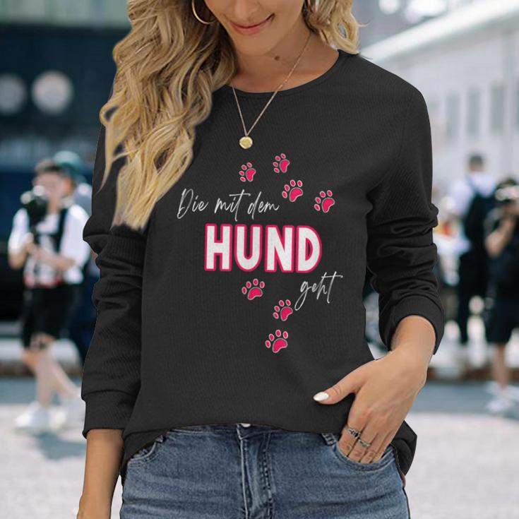 Dog Die Mit Dem Hund Geht Langarmshirts Geschenke für Sie