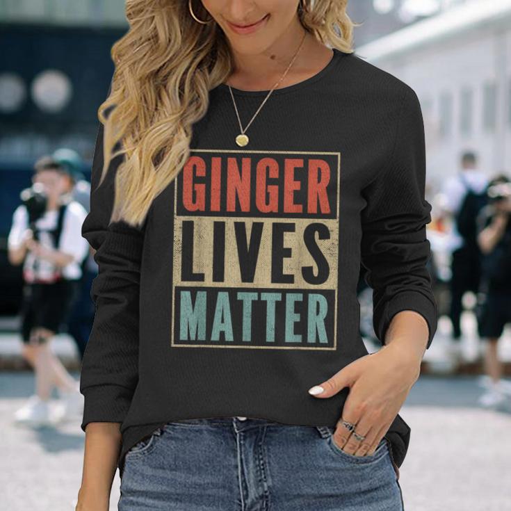 Ginger Lives Matter Retro Colours Redhead Langarmshirts Geschenke für Sie