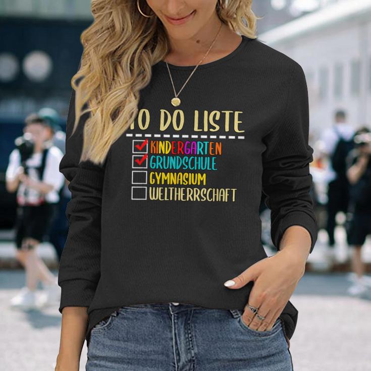 To Do List Kindergarten Primary School High School Langarmshirts Geschenke für Sie