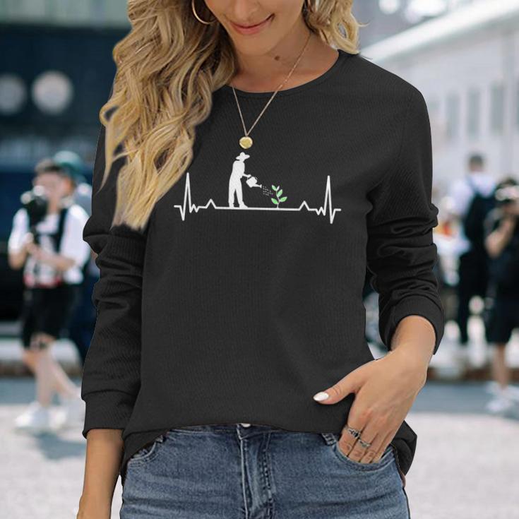 Gardener Heartbeat Watering Can Gardening Greenhouse Garden Langarmshirts Geschenke für Sie