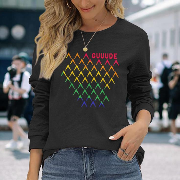 Gude Abbelwoiglas Bembel Pattern Hessen Äppler Lgbt Pride Langarmshirts Geschenke für Sie