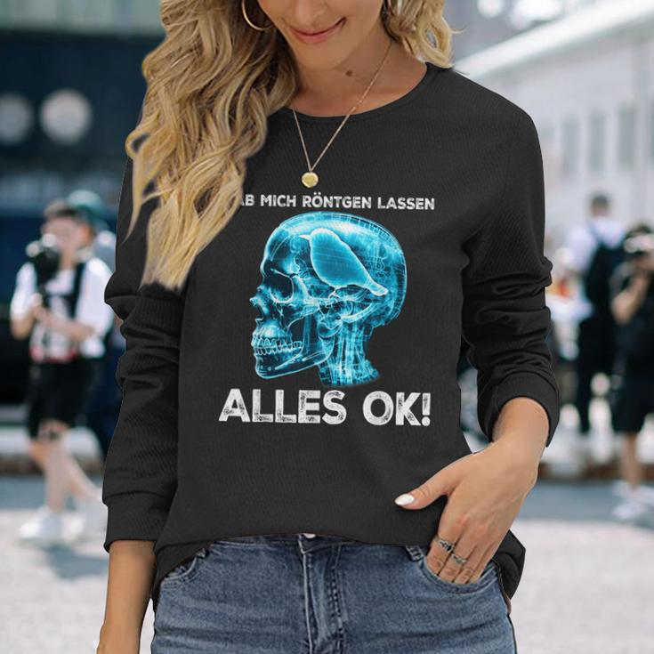 Hab Mich Röntgen Lassen Alles Ok X-Ray Bird Langarmshirts Geschenke für Sie