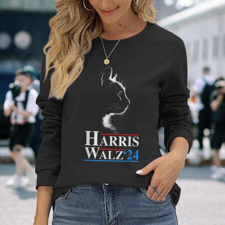 Harris Waltz 2024 Wahl Kamala Harris Tim Waltz 2024 Langarmshirts Geschenke für Sie