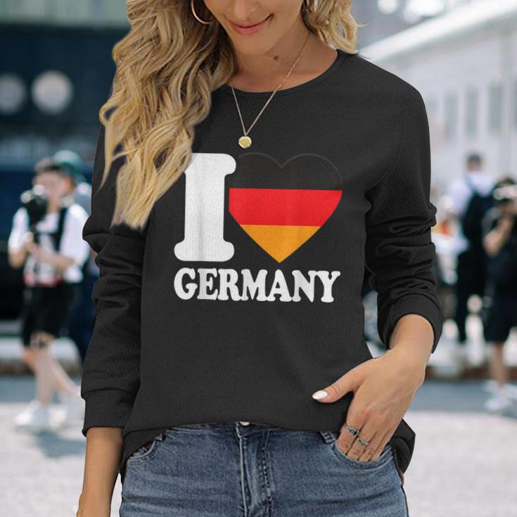 With I Heart Deutschland I Heart Germany Germany Flag Langarmshirts Geschenke für Sie