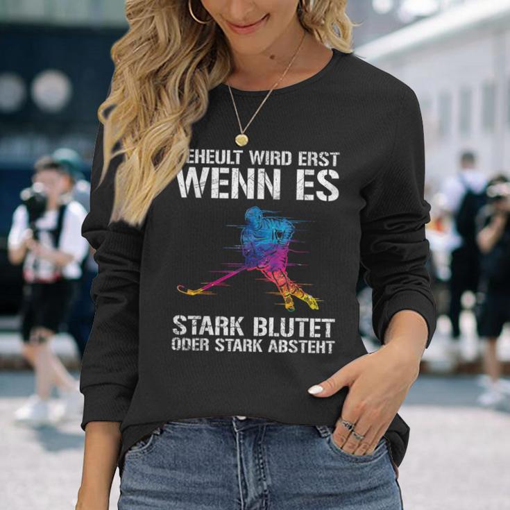 Ice Hockey Player Geheult Wird Wenn Es Blutet Or Absteht S Langarmshirts Geschenke für Sie