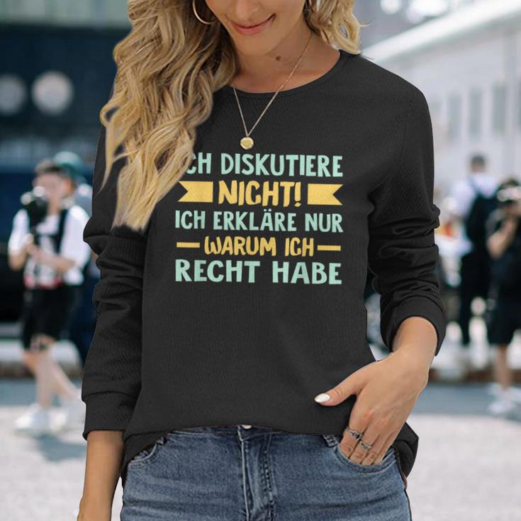 Ich Diskutiere Nicht Ich Erkläre Nur Warum Ich Right German Langarmshirts Geschenke für Sie