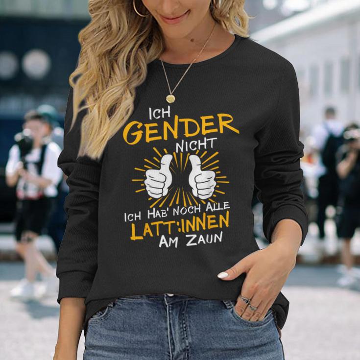 Ich Gender Nicht Ich Habe Noch Alle Latten Am Zaun Gender Langarmshirts Geschenke für Sie