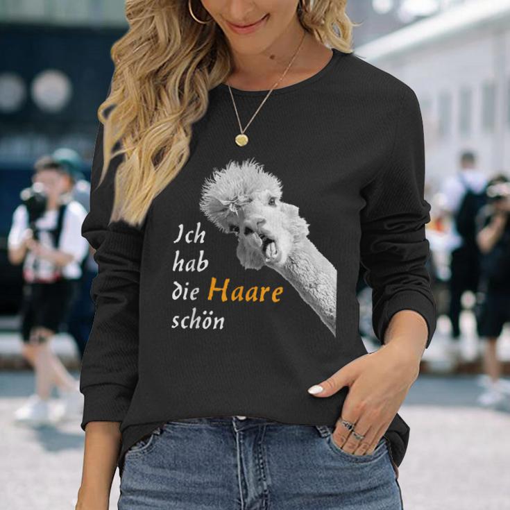 Ich Hab Die Haare Schön Talking Cute Alpaca Langarmshirts Geschenke für Sie