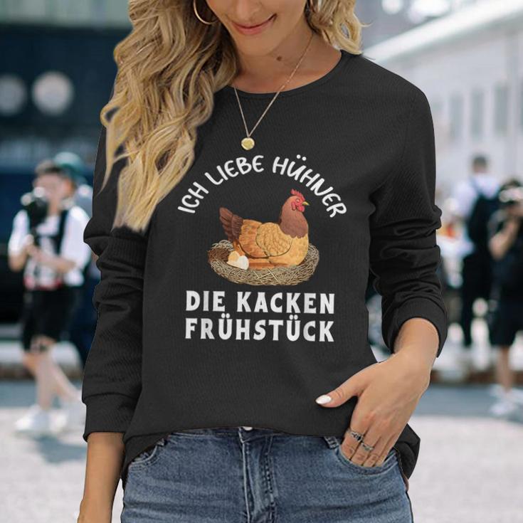 Ich Liebe Hühner Die Kacken Frühstück Ich Liebe Hühner Langarmshirts Geschenke für Sie