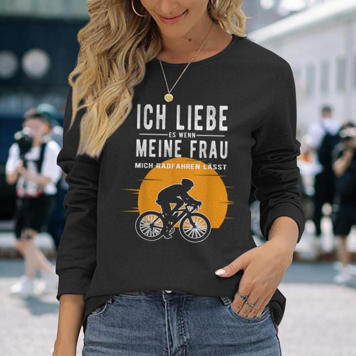 Ich Liebe Meine Frau Wenn Sie Mich Radfahren Lässt Lässt Langarmshirts Geschenke für Sie