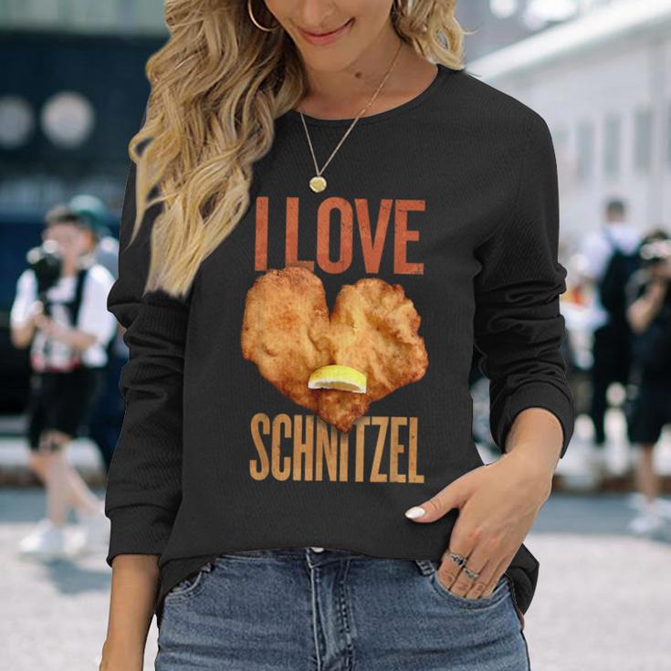 'Ich Liebe Schnitzel Für Wiener Schnitzelfresser' Langarmshirts Geschenke für Sie