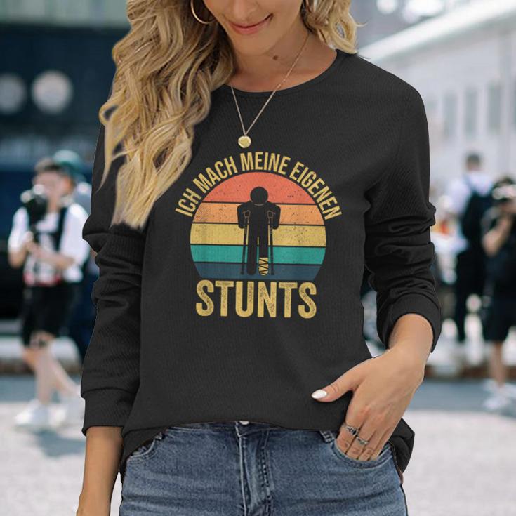 Ich Mache Meine Own Stunts Gipsbein Fussbrochen Langarmshirts Geschenke für Sie