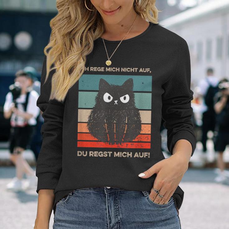 Ich Rege Mich Nicht Auf Katzen With Cat S Langarmshirts Geschenke für Sie