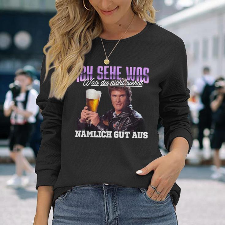 Ich Sehe Was Was Du Nicht Siehst Nämlich Gut Aus Bier Langarmshirts Geschenke für Sie