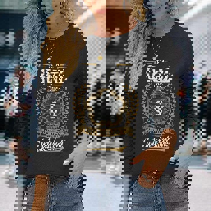 It's A Grell Thing You Wouldn't Understand Personalized Last Name Grell Family Crest Coat Of Arm Long Sleeve T-Shirt Gifts for Her