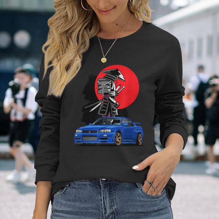 Jdm Skyline R34 Auto Tuning Japan Samurai Drift Langarmshirts Geschenke für Sie