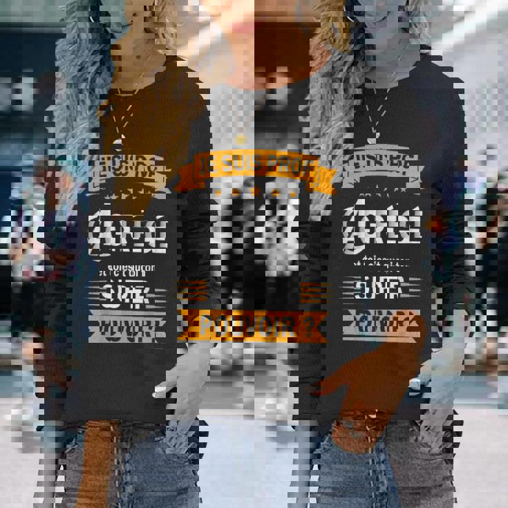 Je Suis Prof Agrégé Et Toi C'est Quoi Ton Super Pouvoir T-shirt à manches longues Cadeaux pour elle