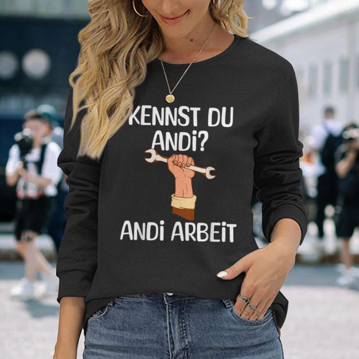 Kennst Du Andi Andi Arbeit Craftsman Langarmshirts Geschenke für Sie