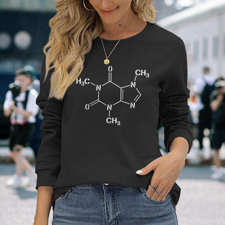 Koffeeine Chemie Strukturformel Kaffee Kaffee Trinker Barista Langarmshirts Geschenke für Sie